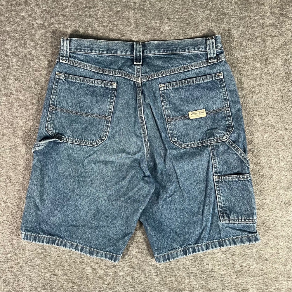 Vintage Wrangler Carpenter Shorts Mens 33 Blue Denim Workwear 94WC2ZD